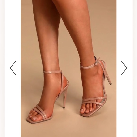 New Lulus Lianya Tan Ankle Stap Heels Size 9 - Picture 1 of 9